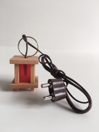 Holzlaterne mit LED Birne