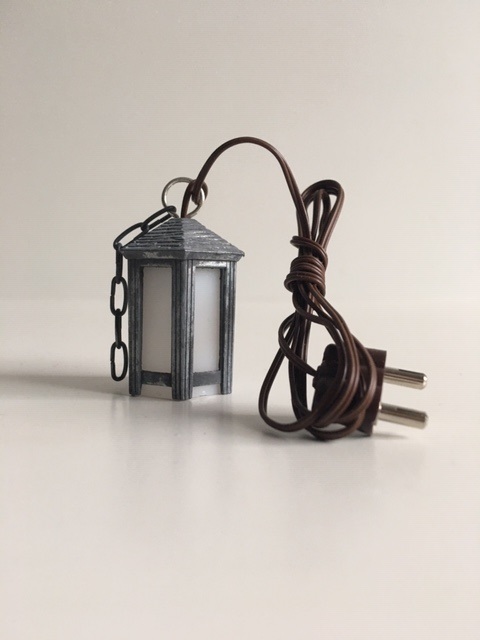 Zinnlaterne mit LED Birne