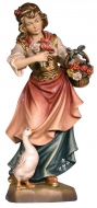 Frau mit Blumenkorb